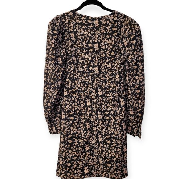 Black Ditsy Floral Mini Dress by Lofty Manner XS - Picture 4 of 9